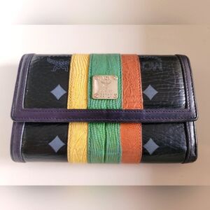 MCM Monogram Diamond Trifold Wallet EUC